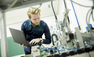 Engineer developing validating components